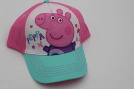 Hasbro Peppa Pig Kid&#39;s Baseball Hat Pink White and Mint New with Tags ad... - £7.77 GBP