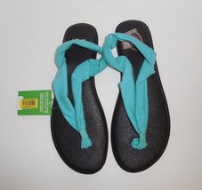 Sanuk Shoes Womens Size 5 Yoga Triangle Sandals Flip Flops SWS11050 Green New - £15.54 GBP