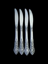 4 vintage knives National Stainless Rose and Leaf Stainless Japan Flatware - £18.91 GBP