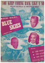 You Keep Coming Back Like A Song Sheet Music Irving Berlin&#39;s Blue Skies - £2.89 GBP