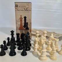 Vintage Halsam 32 Plastic Chess Pieces Authentic Staunton Design No. 421... - $14.52