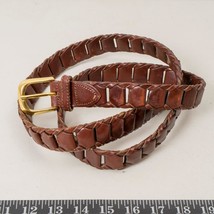 Full Grain Cowhide Leather Laced Link Belt SZ 42 Men’s Made in Argentina - $50.44
