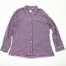 Tommy Bahama Shirt Blouse Woman&#39;s XL Blue Checkered - £12.11 GBP