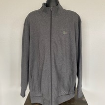 Lacoste Sport Mens 3XLB Grey Cotton Sweater Jacket Full Zip Crocodile Logo - £31.14 GBP