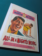 &quot;All in a Night&#39;s Work&quot; with Dean Martin, Shirley MacLaine 1961 movie POSTER - £218.05 GBP