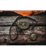 SSI Silver Turquoise Coral American Eagle Feathers Flower Belt Buckle &amp; ... - $191.65 CAD