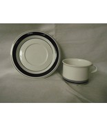 Arabia faenza saucer for flat cup black stripe stoneware Finland - $9.99