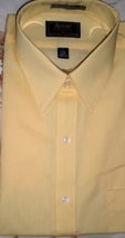 Men's Dress Shirt -Short Sleeve Dress Shirt By Arrow -Color Yellow (15.5) - $12.00