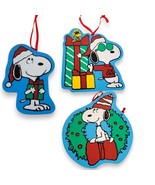 Vintage 1971 Willitts Snoopy Peanuts Ornaments 3 Set Hand Painted Wood J... - $304.10 MXN