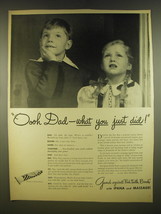 1945 Ipana Toothpaste Ad - Oooh Dad - what you just did! - $18.49