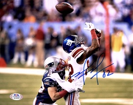 Mario Manningham Signed Autographed N.Y. Giants 8x10 Photo PSA/DNA Certified - £40.30 GBP