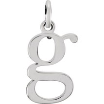 Precious Stars Unisex Sterling Silver Lowercase G Initial 16 Inch Necklace - £36.77 GBP