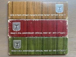 ISRAEL 1976,77,78 Aniversario Conmemorativo Oficial Casa de la Moneda 3... - $30.44