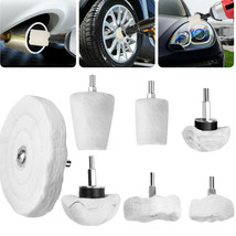 7PCS Car Motorcycle Polishing Buffing Pads Wheel Kit Set with 1/4&quot; Hex S... - £24.77 GBP