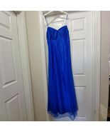 New Formal Floor Length Royal Blue Dress Women&#39;s Sz 14 - $76.11