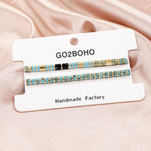 Go2Boho Turquoises Beads Bracelet Set Fashion Jewelry Miyuki Tila Bracelets for  - £12.40 GBP