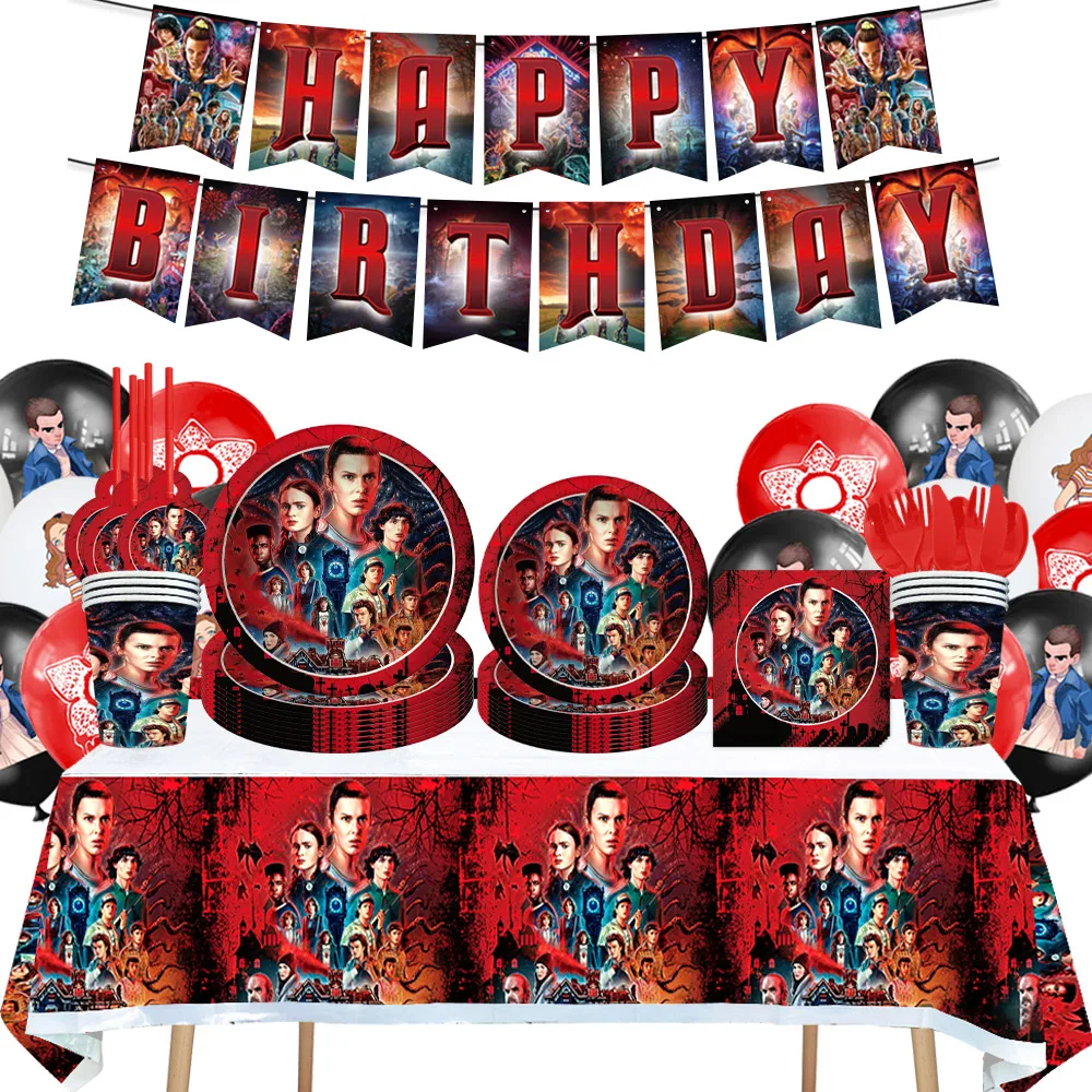 Play Stranger Things Birthday Party Supplies Eleven Things ST Banner Cake Topper - £23.18 GBP