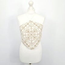 Anthropologie - With Tag - Bare Embroidered Halter Top - UK 14 - RRP £70  - $34.68