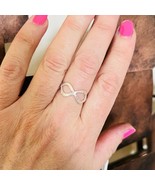 Sterling Silver Handmade Infinity Band Ring Sz 9 - £62.51 GBP