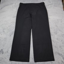 Van Heusen Studio Pants Mens 36 Black High Waist Straight Leg Dress Pants - £20.08 GBP
