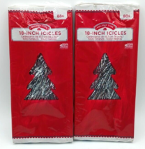 New 2000 Strands Christmas Tree Tinsel Silver 18&quot; Icicles - £11.81 GBP