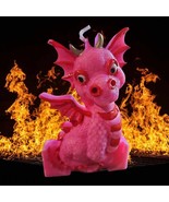 Pink/Red Dragon Birthday Cake Candle Topper 4.5 Inch Tall - $16.00