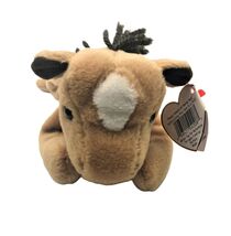 TY Beanie Babies Derby The Brown Horse 8 inches DOB 9/16/1995 With White... - $8.95