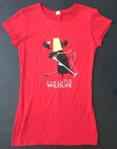 Canadian Wildlife T-shirt Juniors Medium Moose Lampshade Canadian Capers - $5.94
