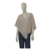 Fabiana Filippi Cream Knit 100% Cashmere Poncho Cape Cardigan size M - $148.50