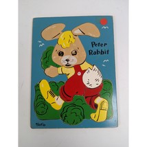 Vintage SIFO Wooden Puzzle Peter Rabbit 16 Pieces Red Blue - £15.95 GBP