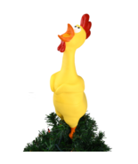 NO PACKAGING Hilarious Rubber Chicken Funny Kids Christmas Tree Topper L... - $32.00