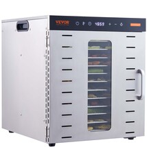 VEVOR Food Dehydrator Machine, 10 Stainless Steel Trays, 1000W Electric ... - $177.99