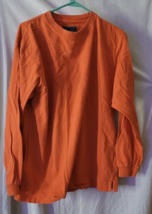 Men Army Navy Size XL Orange Long Sleeve T-Shirt Casual Work Camping Hik... - £10.37 GBP