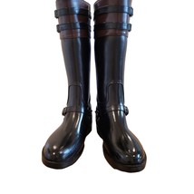 Chooka Signature Rain Riding Boots Tall Rubber Black Size US 6 Women&#39;s - $33.99