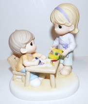 PRECIOUS MOMENTS 810022 CRAYOLA DRAWING US CLOSER TOGETHER MOM &amp; SON FIG... - $39.19