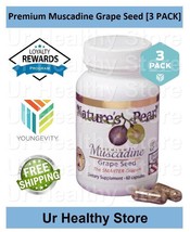 Premium Muscadine Grape Seed 60 Capsules [3 PACK] Youngevity **LOYALTY REWARDS** - £83.41 GBP