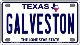 Galveston Texas Novelty Mini Metal License Plate Tag - £11.76 GBP