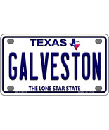 Galveston Texas Novelty Mini Metal License Plate Tag - £11.76 GBP