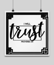 Religious Poster Trust Proverbs 3:5 Post-16x16  - £22.61 GBP