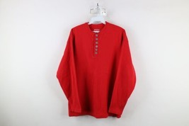 Vtg 90s Marlboro Mens Small Faded Spell Out Ribbed Knit Henley T-Shirt Red USA - £39.02 GBP