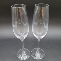 Tiffany Champagne Fluted Champagne Glasses Etched Signed - Made In Italy... - $89.09