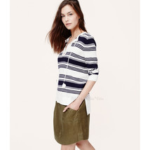 Nwt Ann Taylor Loft 100% Cotton Striped Summer Cute Soft Lightweight Sweater - £31.59 GBP