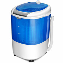 Costway Portable Mini Counter Top Washing Machine 5.5lbs Spin Basket Lau... - $183.24