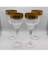 Set of 4 Noritake Crystal MONDE D&#39;OR Wine Glasses - £224.35 GBP