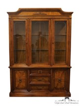 STANLEY FURNITURE Italian Provincial 58&quot; Bookmatched Fruitwood Lighted D... - £943.61 GBP