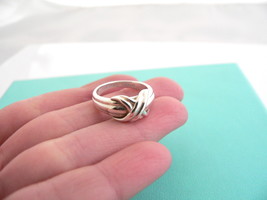 Tiffany &amp; Co Silver Signature X Ring Band Sz 5.25 Rare Gift Love Infinity - $198.00