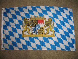 3X5 German Germany Crest Bavaria Bavarian Lions Super-Poly Flag 3&#39;X5&#39; Banner - £3.92 GBP