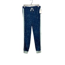 T&amp;B Pajama Pants Girls XL Blue Mint Splatter Drawstring Cozy Lounge New - $9.49