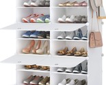 Shoe Rack, 6 Tier Shoe Storage Cabinet, 24 Pair Plastic Shoe Shelves Org... - £40.59 GBP