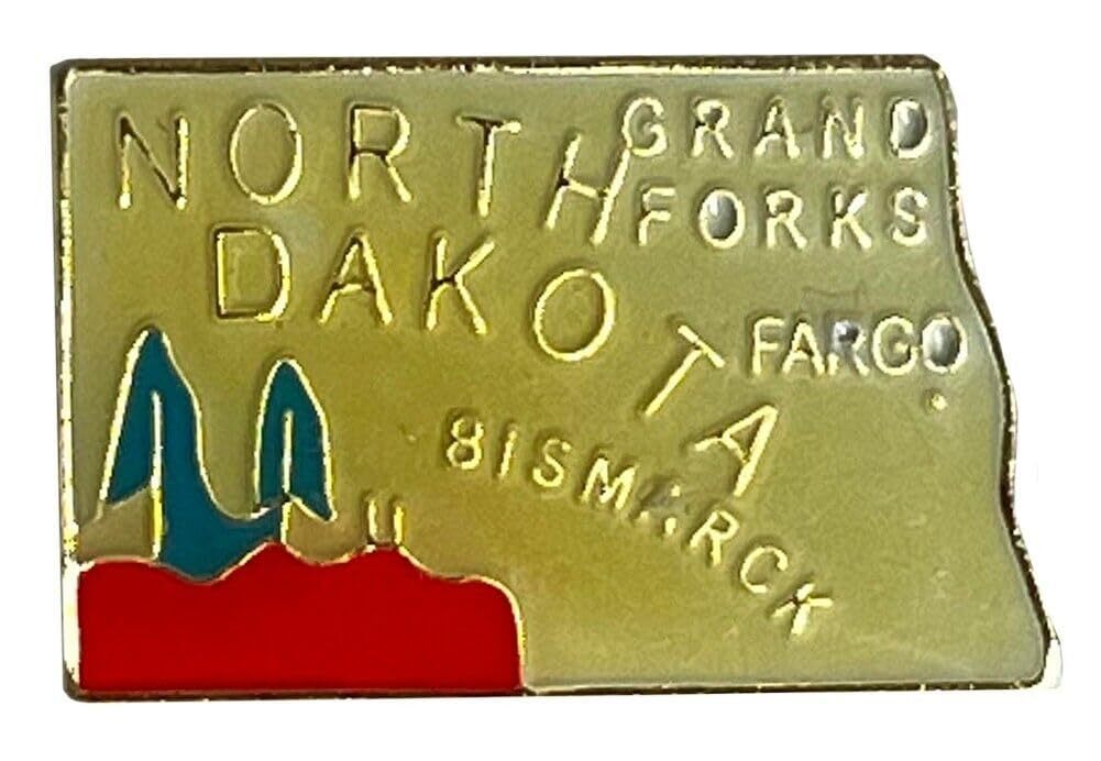 North Dakota Enamel State Map Hat Cap Lapel Pin (ACE - 635) (3) - $6.24+